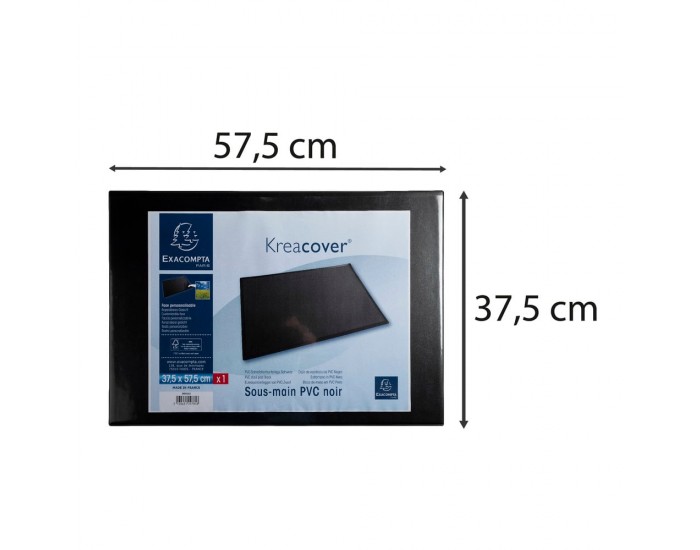 Exacompta Подложка за бюро Keracover, 37.5 х 57.5 cm, черна