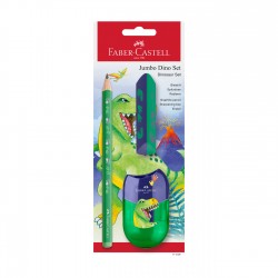 Faber-Castell Молив Динозавър, НВ, с гума и острилка - Моливи и Аксесоари
