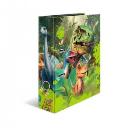 Herma Класьор Dino World, картонен, 7 cm, на динозаври - Herma