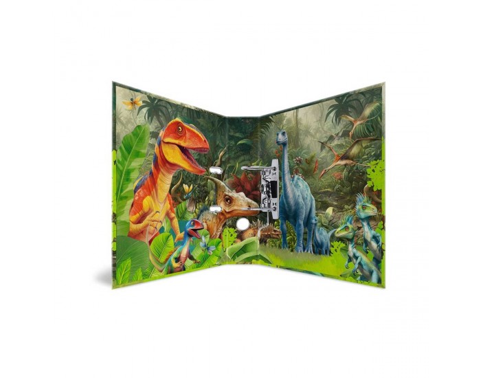 Herma Класьор Dino World, картонен, 7 cm, на динозаври