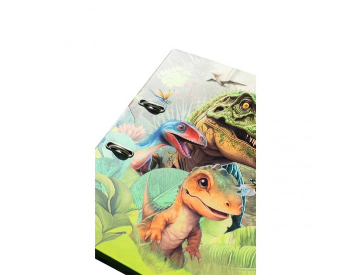 Herma Класьор Dino World, картонен, 7 cm, на динозаври