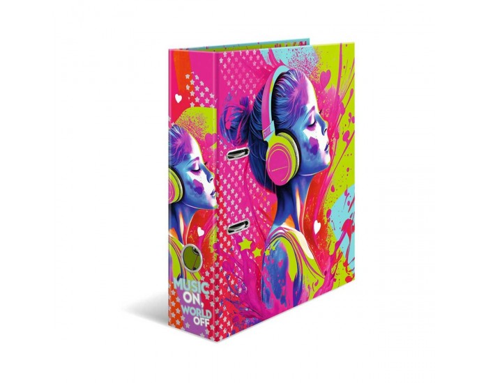 Herma Класьор Music Girl, картонен, 7 cm, музикално момиче