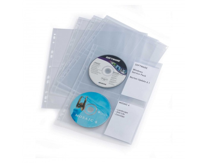 Durable Джоб за CD/DVD, с място за етикети, 10 броя