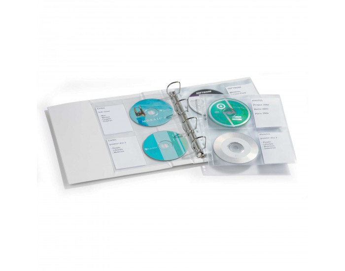 Durable Джоб за CD/DVD, с място за етикети, 10 броя