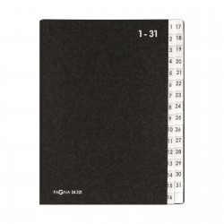 Durable Папка Classic, картонена, с 31 разделителя, черна - Durable
