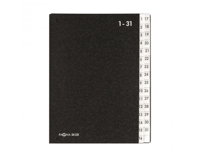 Durable Папка Classic, картонена, с 31 разделителя, черна