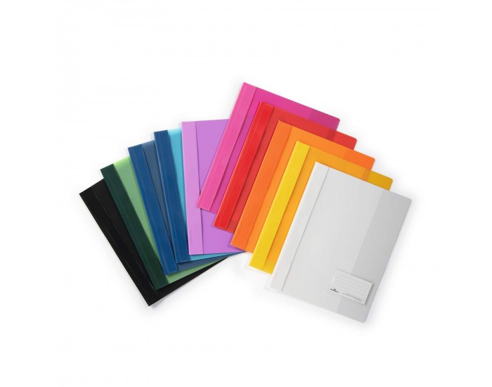 Durable Папка, A4+, PP, с джоб за визитка, бяла