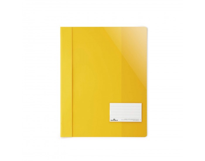 Durable Папка, A4+, PP, с джоб за визитка, жълта