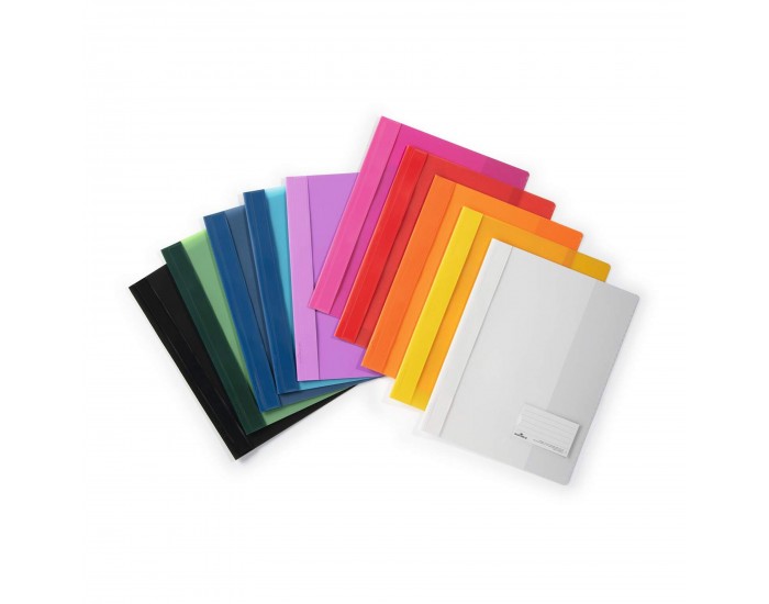 Durable Папка, A4+, PP, с джоб за визитка, жълта
