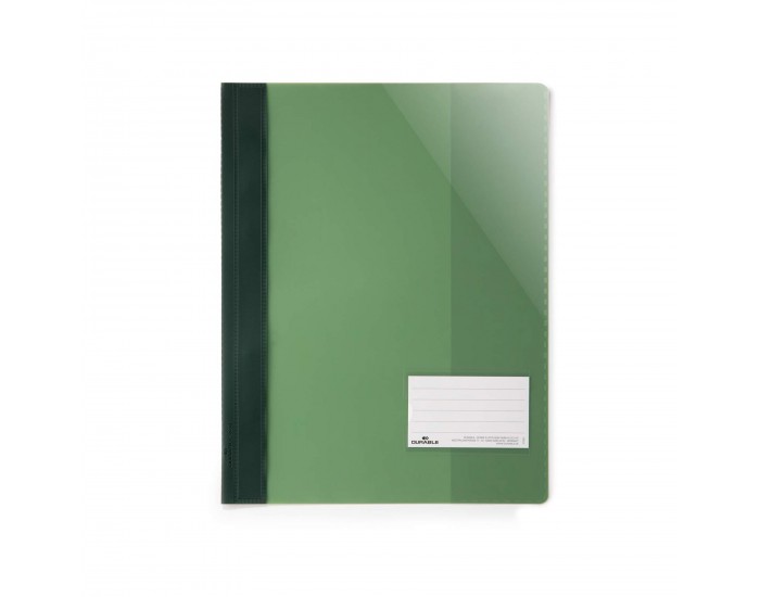 Durable Папка, A4+, PP, с джоб за визитка, зелена