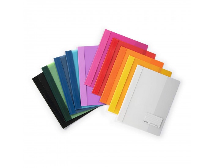 Durable Папка, A4+, PP, с джоб за визитка, розова