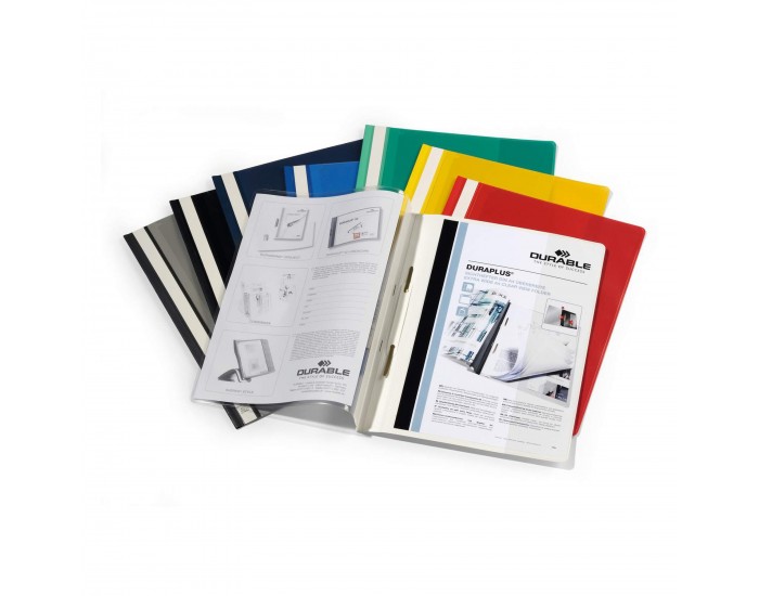 Durable Папка Duraplus, A4+, PP, с джоб на корицата, черна