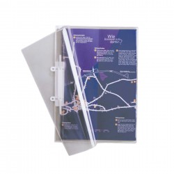 Durable Папка Clear View, PP, с джоб на корицата и перфорация - Durable