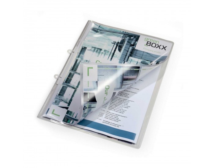 Durable Папка Clear View, PP, с джоб на корицата и перфорация