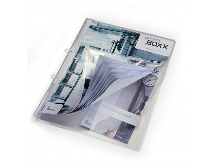 Durable Папка Clear View, PP, с джоб на корицата и перфорация