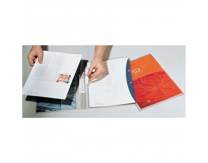 Durable Папка Clear View, PP, с джоб на корицата и перфорация