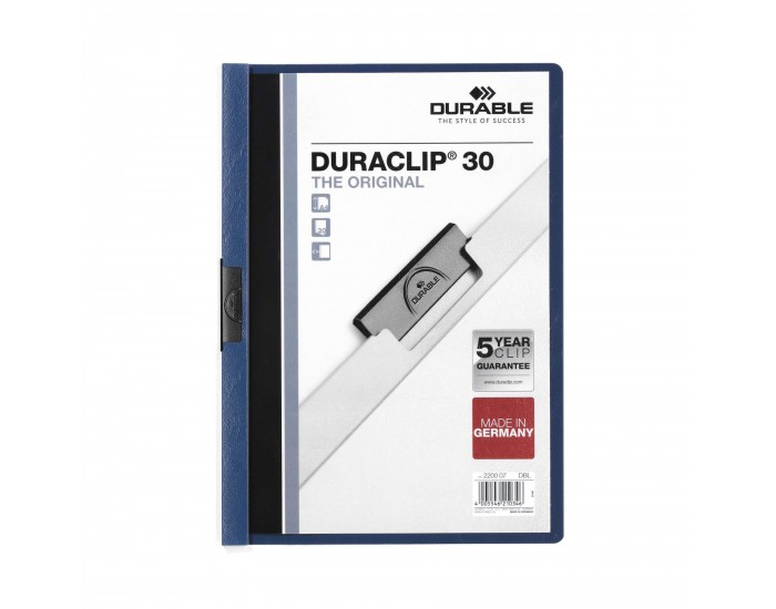 Durable Папка Duraclip 30, A4, тъмносиня