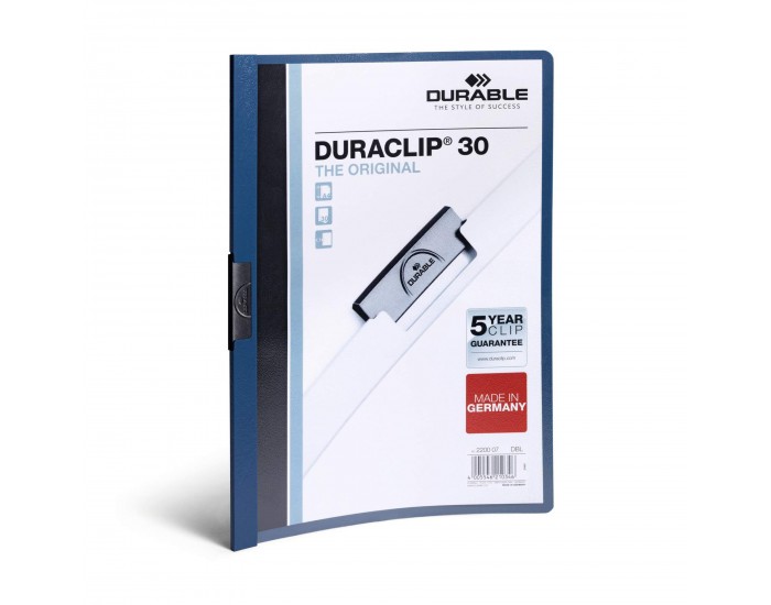 Durable Папка Duraclip 30, A4, тъмносиня