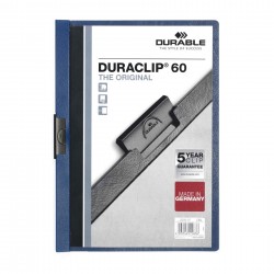 Durable Папка Duraclip 60, A4, тъмносиня - Durable