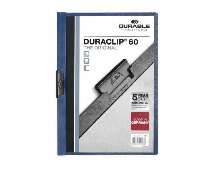 Durable Папка Duraclip 60, A4, тъмносиня