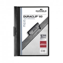 Durable Папка Duraclip 60, A4, черна - Durable