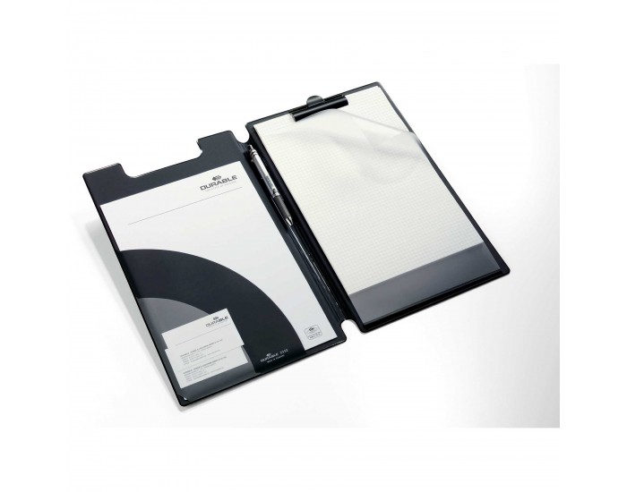 Durable Клипборд Special, A4+, PP, с капак и два джоба, черен