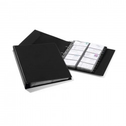 Durable Визитник Visifix, с рингове, за 400 визитки, черен - Durable