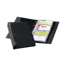 Durable Визитник Visifix, с рингове, за 96 визитки, черен - Durable