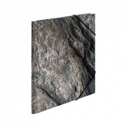 Herma Папка Nature, картонена, с ластик, A4, камък - Herma