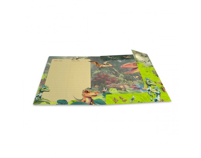 Herma Папка Dino World, картонена, с ластик, A4, на динозаври