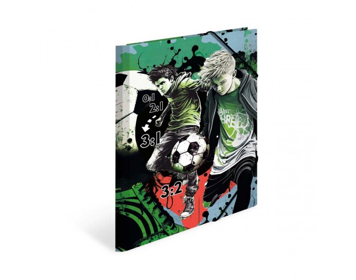 Herma Папка Street Soccer, картонена, с ластик, A4, футбол