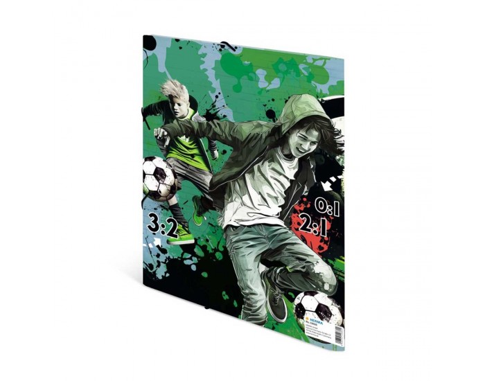 Herma Папка Street Soccer, картонена, с ластик, A4, футбол