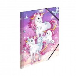 Herma Папка Unicorn, картонена, с ластик, A4 - Herma