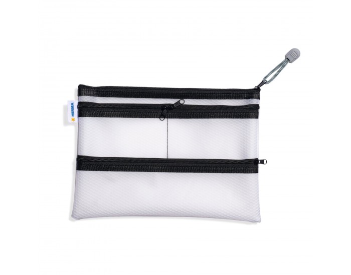 Herma Папка Universal Multibag, А5, с 4 отделения, с черен цип