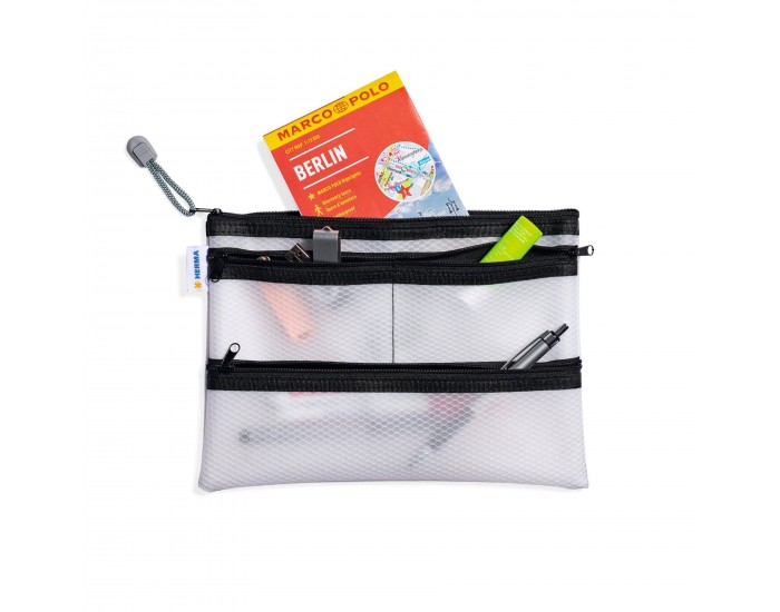 Herma Папка Universal Multibag, А5, с 4 отделения, с черен цип