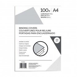 Fellowes Корици за подвързване, картонени, А4 250 g/m2, бели, 100 броя - Fellowes