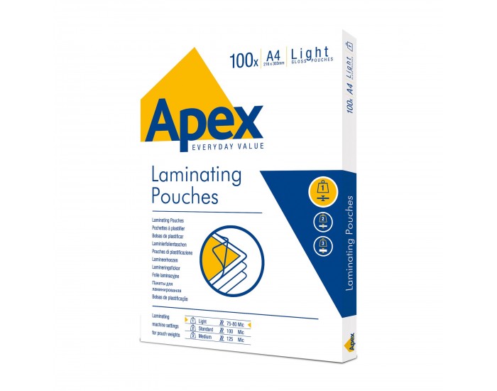 Фолио за ламиниране Apex, A4, 80 μm, 100 броя