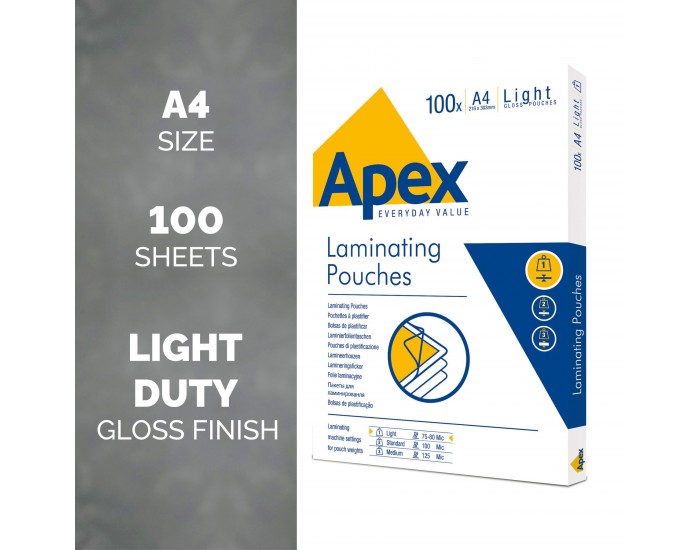Фолио за ламиниране Apex, A4, 80 μm, 100 броя