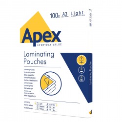 Фолио за ламиниране Apex, A3, 80 микрона, 100 броя - Самозалепващи ленти и фолио