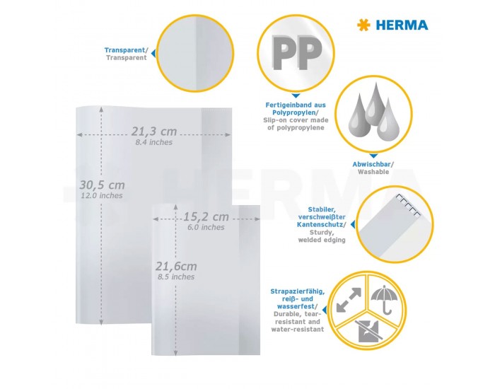 Herma Подвързия, A5, PP, оранжева/прозрачна