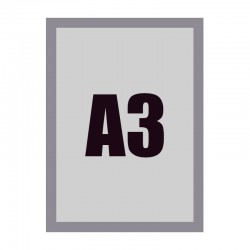 Рамка, магнитна, A3, сребриста - Офис аксесоари