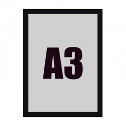 Рамка, магнитна, A3, черна - Офис аксесоари