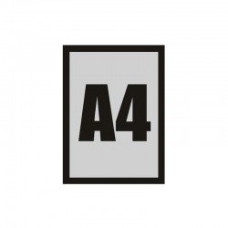Рамка, магнитна, A4, черна - Офис аксесоари