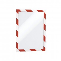 Durable Рамка Duraframe Security, самозалепваща се, магнитна, червена - Durable