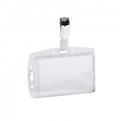 Durable Бадж Enclosed, хоризонтален и вертикален, с клипс, 10 броя - Durable