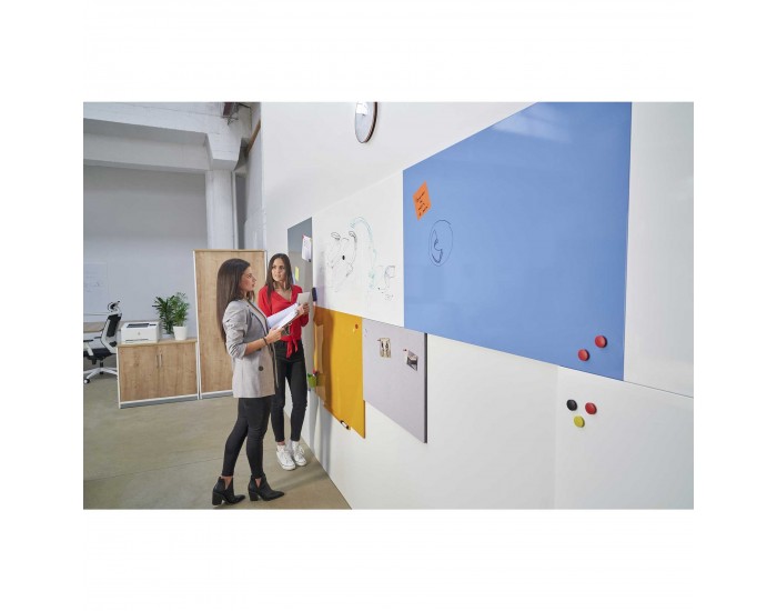 Rocada Бяла дъска Skin Duo, магнитна, 100 x 200 cm, 2 модула