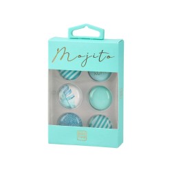 Магнити Biro Time Agate, за бяла дъска, мента, 6 броя - Офис аксесоари