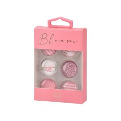 Магнити Biro Time Agate, за бяла дъска, розови, 6 броя - Офис аксесоари