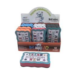 Гъба за почистване на бяла дъска Biro Time Tuffy, Learn something new, асорти, 1 брой - Офис аксесоари
