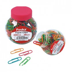 Foska Кламери, 28 mm, цветни, 300 броя в буркан - Сравняване на продукти